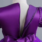 Women Christmas Outfit Sequin Mesh Bow Tutu Skirt
