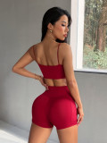 Women Fitness Camisole Yoga Top and Shorts Two-Piece Set