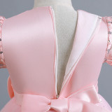 Women Christmas Outfit Sequin Mesh Bow Tutu Skirt
