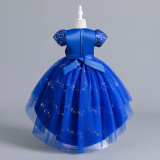 Women Christmas Outfit Sequin Mesh Bow Tutu Skirt
