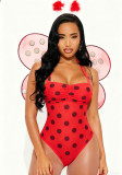 Women Bee and Ladybug Cosplay Printed Bodysuit