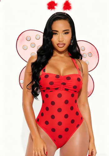 Women Bee and Ladybug Cosplay Printed Bodysuit