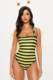 Women Bee and Ladybug Cosplay Printed Bodysuit