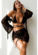 Women Bikini Lace-Up Sexy Swimwear Four-Piece Set