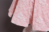 Girls' Princess Print Puff Sleeve Dance Dress