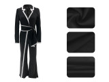 Women Autumn/Winter Color Block Long-Sleeve Jumpsuit