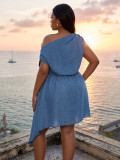 Plus Size Women Irregular Casual Summer Dress