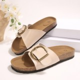 Plus Size Women Summer Casual Pu-Leather Platform Sandals