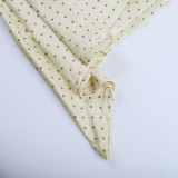 Women Sexy Halter Neck Off-Shoulder Polka Dot Bodycon Dress