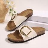 Plus Size Women Summer Casual Pu-Leather Platform Sandals