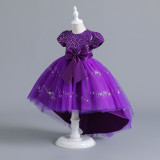 Women Christmas Outfit Sequin Mesh Bow Tutu Skirt