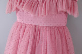 Girls' Summer Polka Dot Mesh Princess Dress Wedding Flower Girl Dress