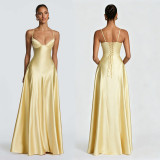 Women's Chic Sexy Slim Waist Strap Long Dress