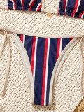 Women's Printed Triangle Lace-Up Charm Bikini Two-Piece Swimsuit