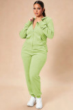 Women's Zip-Up Hoodie & Slim Fit Jogger Pants Two-Piece Set