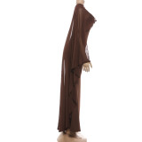 Spring Sexy Long Strap Dress & Shawl Set