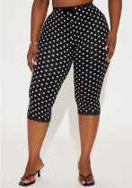 Women's Casual Bow Polka Dot Capri Shorts Women's Casual Bow Polka Dot Capri Shorts