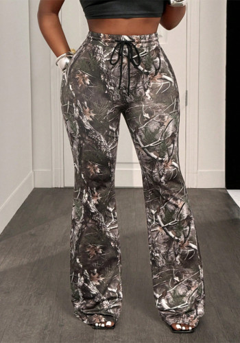 Women's Fashion Printed Bell Bottom Yoga Pants