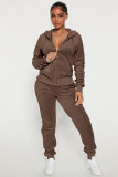 Women's Zip-Up Hoodie & Slim Fit Jogger Pants Two-Piece Set