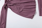 Spring Women's Sexy Low Back Bell Sleeve Bodycon Romper