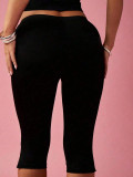 Autumn Women's Y2K High-Waist Slim Fit Butt Lift Side Split Capri Pants