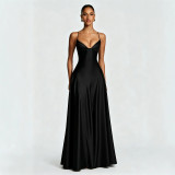 Women's Chic Sexy Slim Waist Strap Long Dress