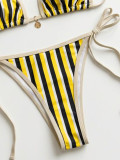 Women's Printed Triangle Lace-Up Charm Bikini Two-Piece Swimsuit