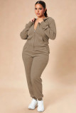 Women's Zip-Up Hoodie & Slim Fit Jogger Pants Two-Piece Set