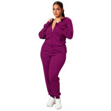 Women's Zip-Up Hoodie & Slim Fit Jogger Pants Two-Piece Set