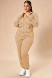 Women's Zip-Up Hoodie & Slim Fit Jogger Pants Two-Piece Set