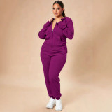 Women's Zip-Up Hoodie & Slim Fit Jogger Pants Two-Piece Set