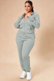 Women's Zip-Up Hoodie & Slim Fit Jogger Pants Two-Piece Set
