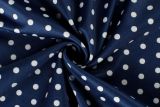 Autumn Women's Polka Dot Print Slim Waist Slim Fit U-Neck T-Shirt