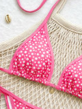 Women's Printed Triangle Lace-Up Charm Bikini Two-Piece Swimsuit