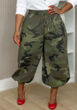 Women's Fashion Drawstring Loose Camouflage Jogger Pants