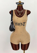 Women's Sexy Low Back Studded Strap Short Jumpsuit Women's Sexy Low Back Studded Strap Short Jumpsuit