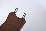 Spring Sexy Long Strap Dress & Shawl Set
