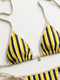 Women's Printed Triangle Lace-Up Charm Bikini Two-Piece Swimsuit