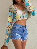 Women's Bohemian Hollow Crochet Knitted Beach Cover-Up for Holidays