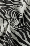 Women's Trendy Zebra Print V-Neck Slim Fit Crop Strap Tank Top