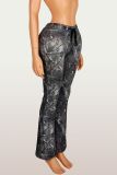 Women's Fashion Printed Bell Bottom Yoga Pants