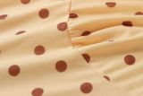 Summer Women's Chic Chiffon Strap Low Back Polka Dot Print Dress