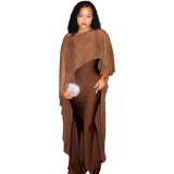 Spring Sexy Long Strap Dress & Shawl Set