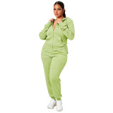 Women's Zip-Up Hoodie & Slim Fit Jogger Pants Two-Piece Set