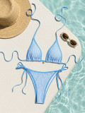 Women's Printed Triangle Lace-Up Charm Bikini Two-Piece Swimsuit
