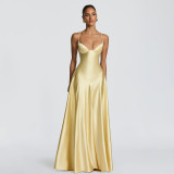 Women's Chic Sexy Slim Waist Strap Long Dress