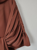 Women Halter Neck Spaghetti Strap Sexy Spring/Summer Tie-Up Bodycon Dress