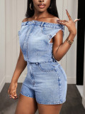 Women Casual Denim Jumpsuit