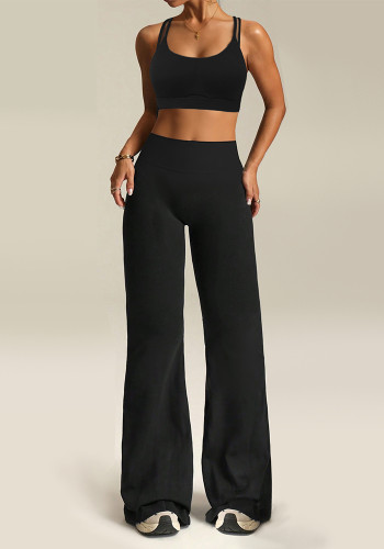Women Summer Yoga Top and Pant Running Fitness Casual Two-Piece Set