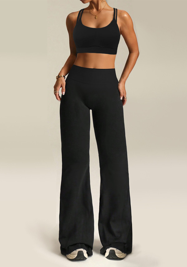 Women Summer Yoga Top and Pant Running Fitness Casual Two-Piece Set